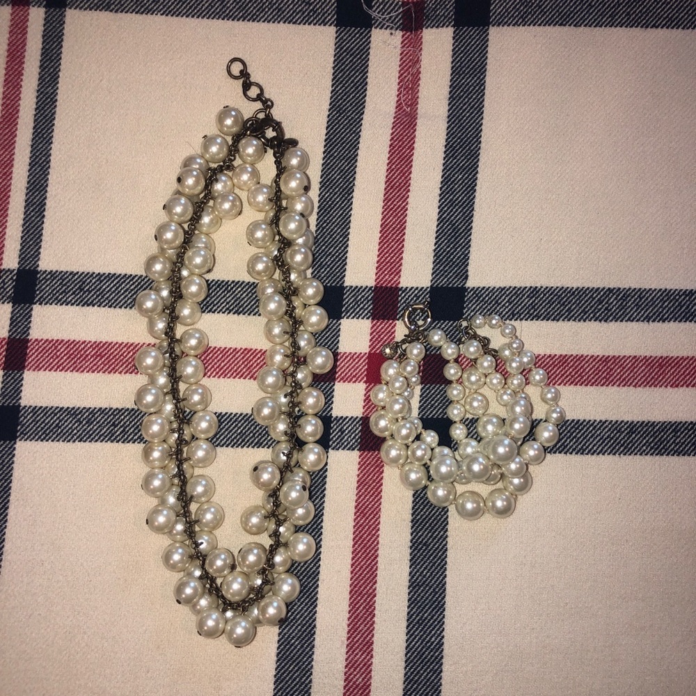j crew pearl set